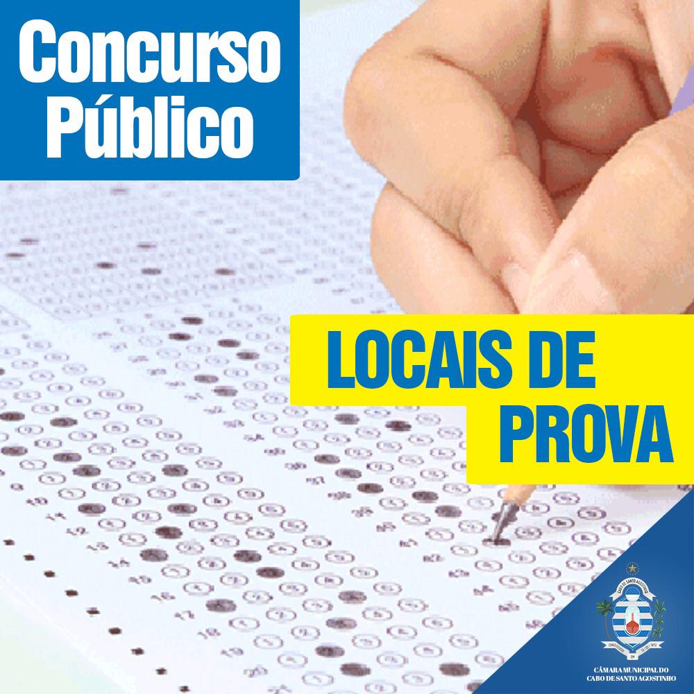 Câmara do Cabo divulga locais de prova do concurso