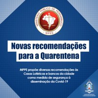 Ministério Público faz recomendações com medidas de segurança no combate à disseminação da Covid-19